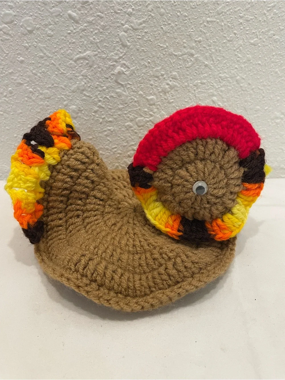 Handmade Crochet Turkey Coasters Set - Orange & Brown